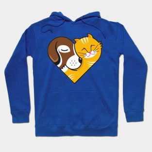 Cats and Dogs can be best friends! Hoodie